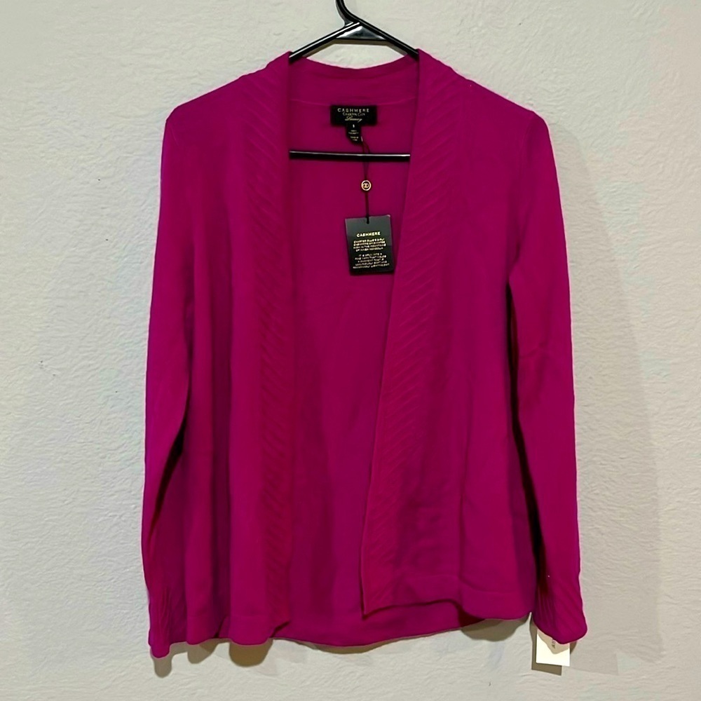 NWT Charter Club 100% Cashmere Cardigan Sweater-Small